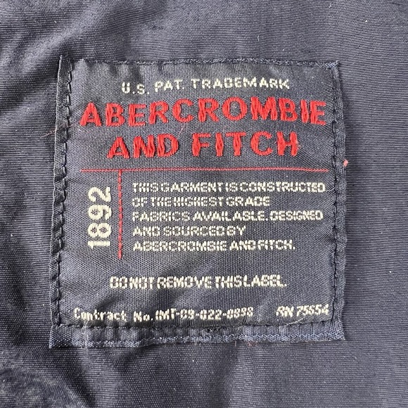 ABERCROMBIE & FITCH Reversible Ski Jacket Mens Size Large Navy Blue Gray  A&F - Picture 3 of 16